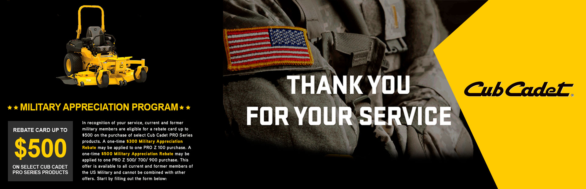 MILITARY MEMBERS ELIGIBLE FOR REBATE UP TO $500